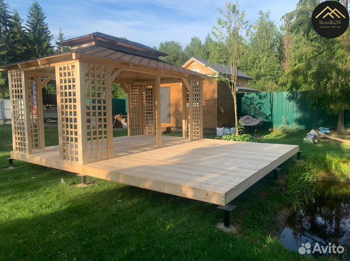 Беседка деревянная с гарантией