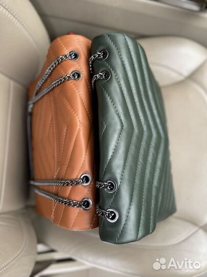 Итальянская кожаная стеганая сумка