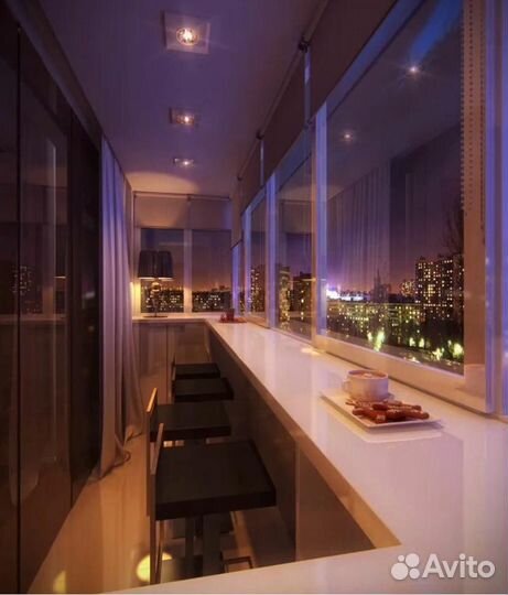 Остекление балконов и лоджий, отделка