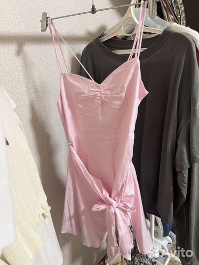 Льняное платье zara