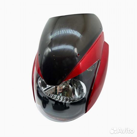 Фара на мопед Альфа Спорт красный, спортивный обте