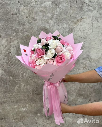 Букет из мыльных роз букет из мыла подарок