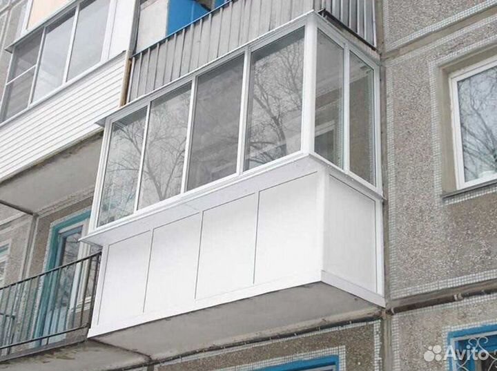 Остекление балконов и лоджий в рассрочку I6007