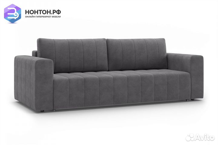 Диван еврокнижка Малибу серый