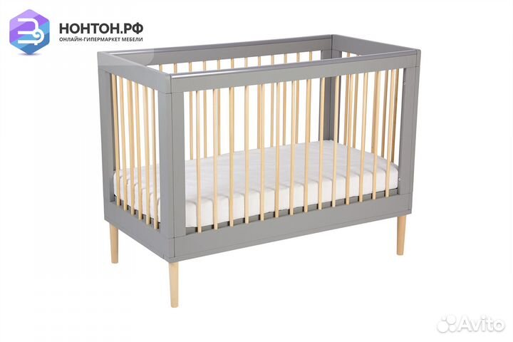 Кроватка детская Polini kids Simple 360 серый / на