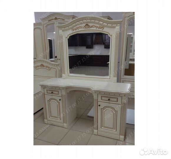 Туалетный столик Деметра 152см мдф эмаль ваниль