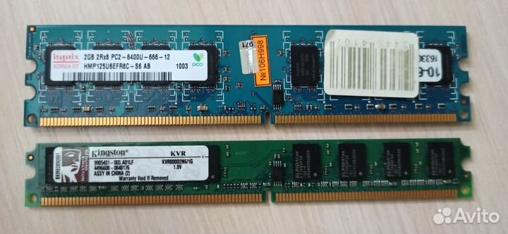 Оперативная память DDR2 1 Gb PC2-6400U