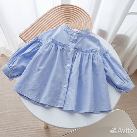 Рубашка для девочки оверсайз свободного кроя
