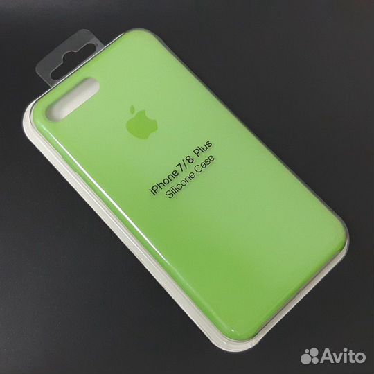 Силиконовый чехол на iPhone 7 / 8 plus зелёный