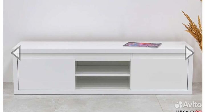 Тумба тв белый глянец новая в наличии