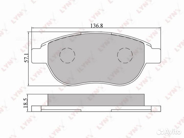 Lynxauto BD-2202 Колодки тормозные дисковые перед
