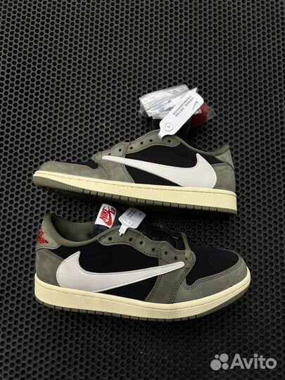 Travis Scott x Air Jordan 1 Low Black Olive