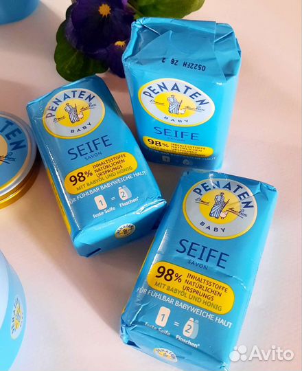 Мыло детское шампунь пенка Penaten Германия