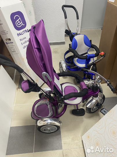 Трехколесный велосипед с ручкой