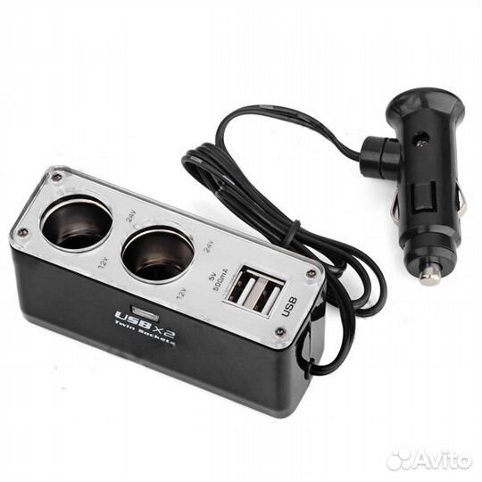 Разветвитель авто прикуривателя на 2 гнезда