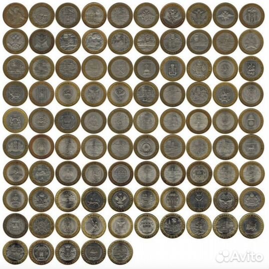 Юбилейные 10 рублей биметалл на 2 монетных двора