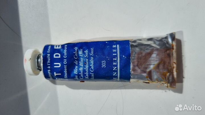 Масляная краска синяя 303 кобальт