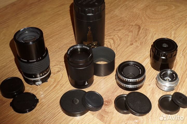 Nikon Nikkor 200/4, Юпитер-37, Trioplan 50/2.9