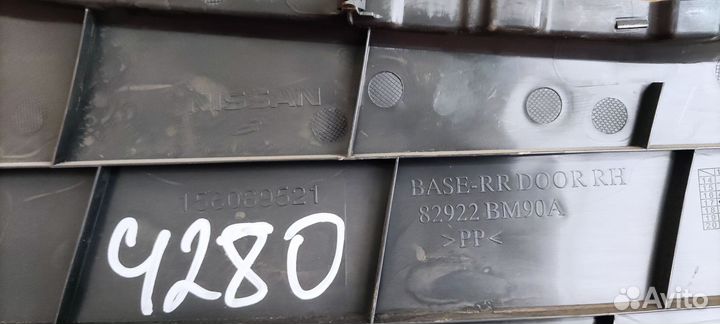 Обшивка двери задней правой Nissan Qashqai J11