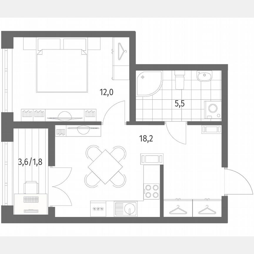 1-к. квартира, 37,9 м², 7/9 эт.