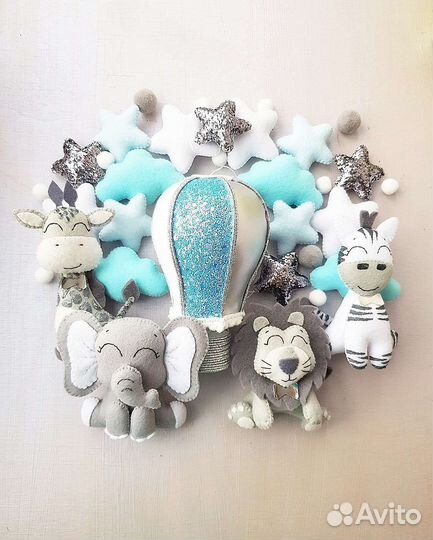 Мобиль на кроватку из фетра на заказ