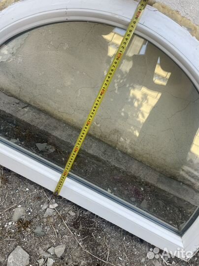 Окно пластиковое полукруг 100*60
