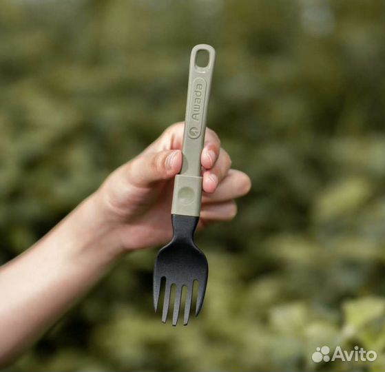 Ложка и вилка для еды туристические складные