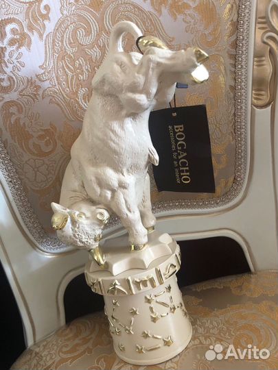 Статуэтка Телец айвори Bogacho мрамор
