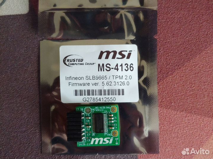 Tpm 2.0 модуль от MSI MS-4136