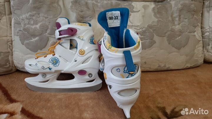 Коньки детские раздвижные 30 33 размер