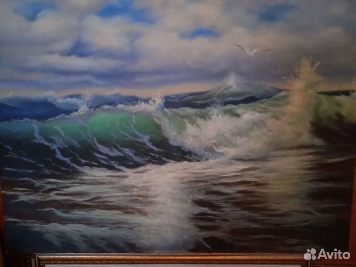 Картины масло. Природа море цветы