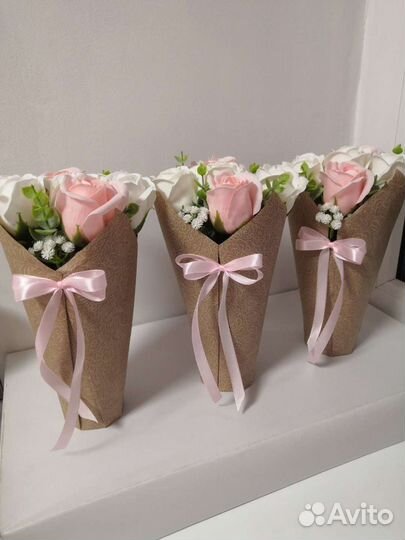 Мыльные цветы, розы, букеты из мыла, подарок