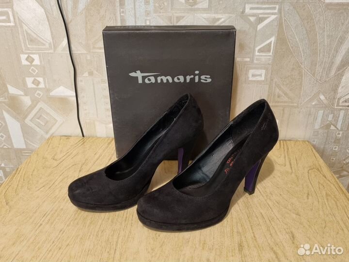 Замшевые туфли Tamaris