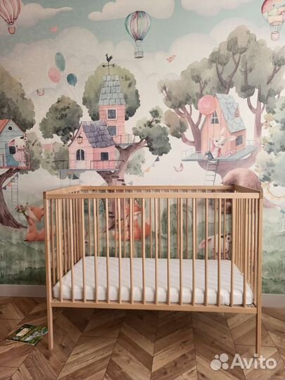 Детская кровать IKEA с матрасом 120x60