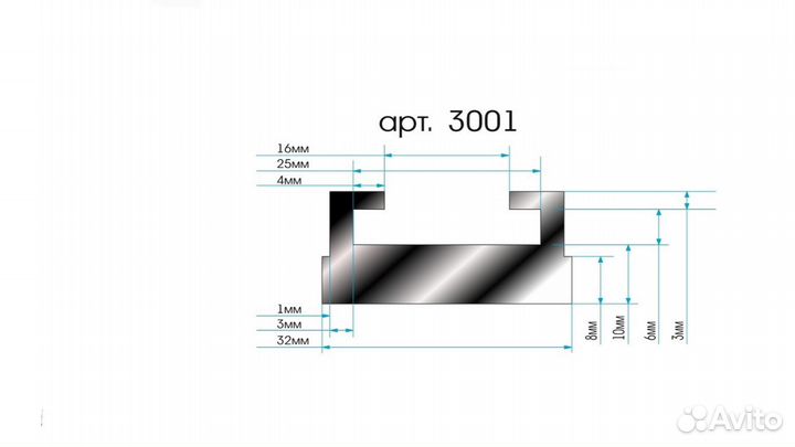 Накладка на рельс 145 см для снегоходов Yamaha