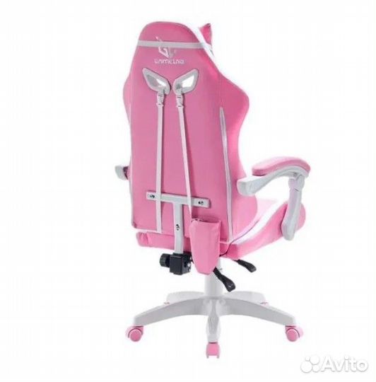 Кресло компьютерное игровое розовое