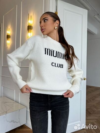 Свитер женский оверсайз miu miu