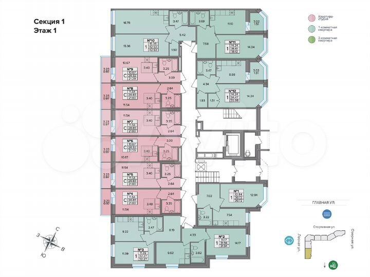 1-к. квартира, 36 м², 1/9 эт.