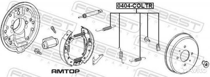 Febest 0404-coltr Монтажный комплект барабанных ко