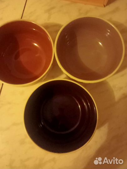 Набор чашек для супа разноцветные