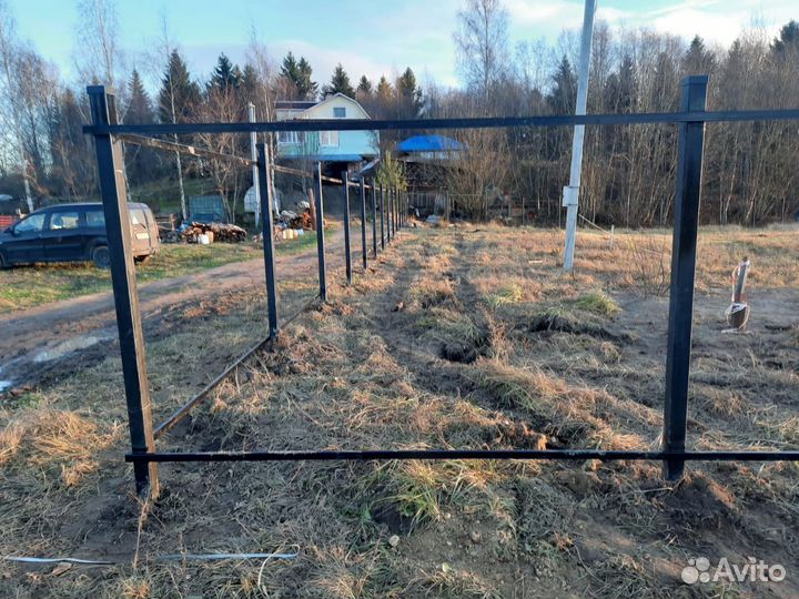 Свая комби винтовая d57 для забора и ворот. Монтаж