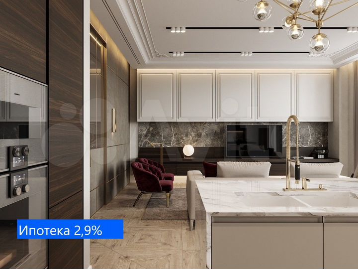 2-к. квартира, 58,2 м², 2/5 эт.