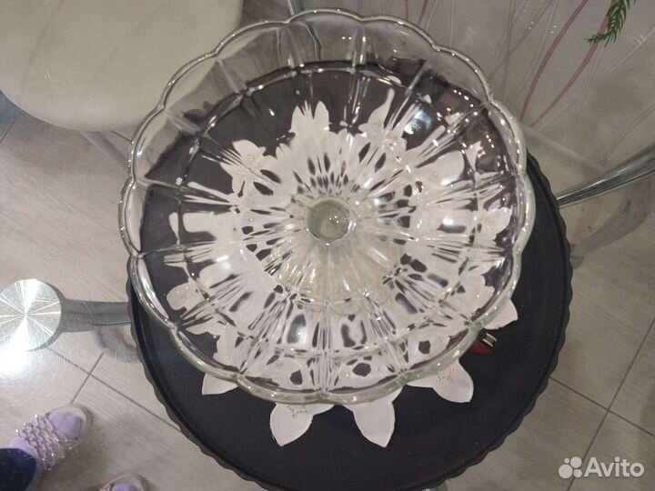 Ваза для фруктов на ножке СССР