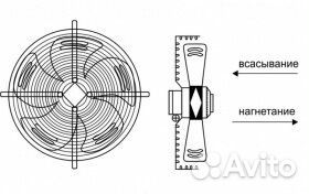 Вентилятор в сборе YWF 4D-300 S (всасывающий, 380