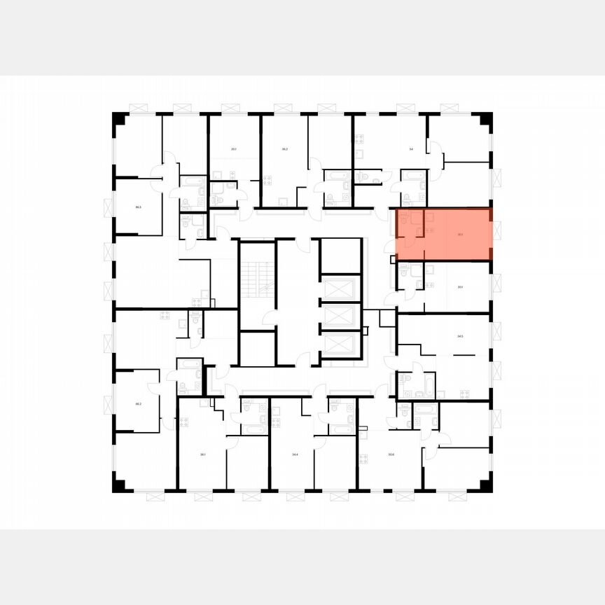 Квартира-студия, 20,1 м², 9/24 эт.