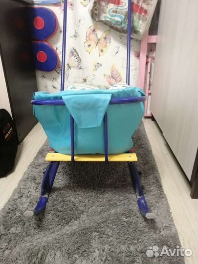 Детские санки коляска ника