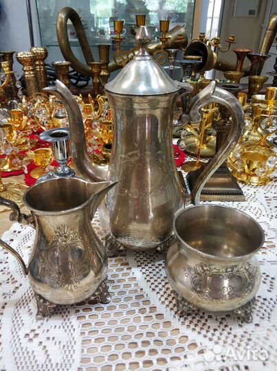 Kофейный набор, посеребрение E.P.N.S