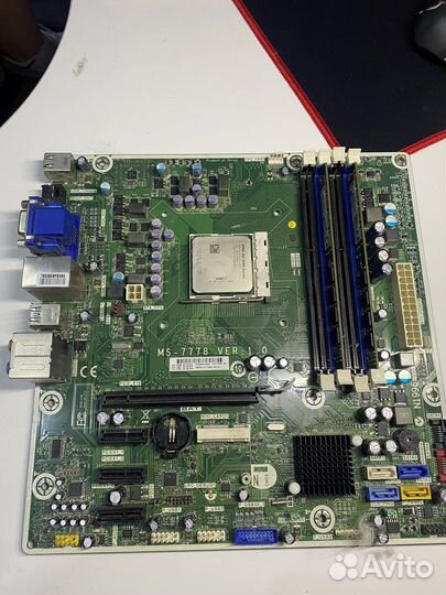 Материнская плата с процессором и памятью