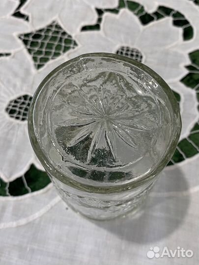 Старинные стаканы прессованное стекло