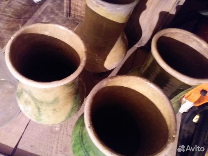 Горшки(кринки молочн) глиняные старинные 1.5 литр